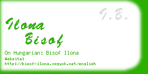 ilona bisof business card